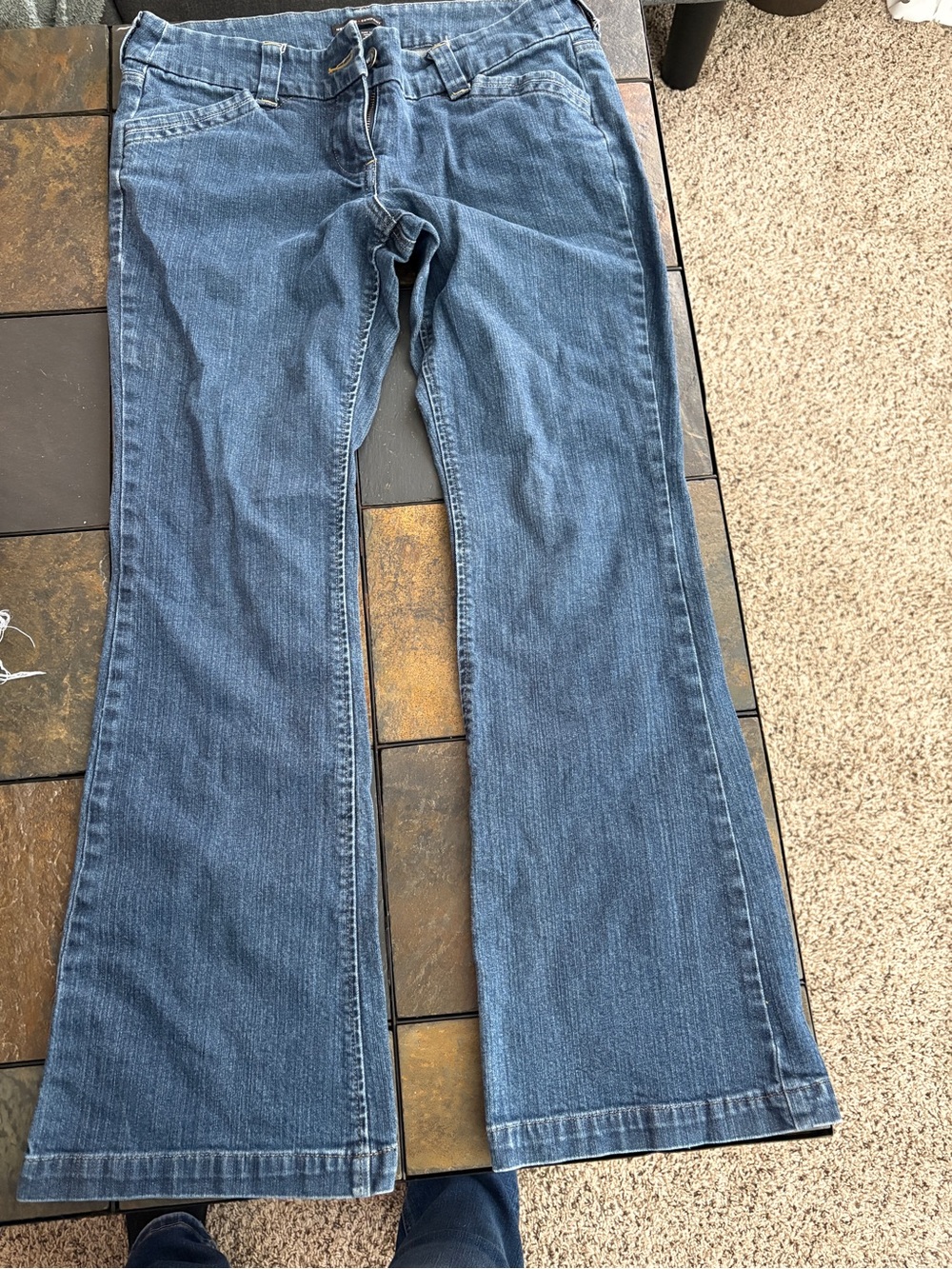 New York & Company Blue Boot-Cut Denim Pants